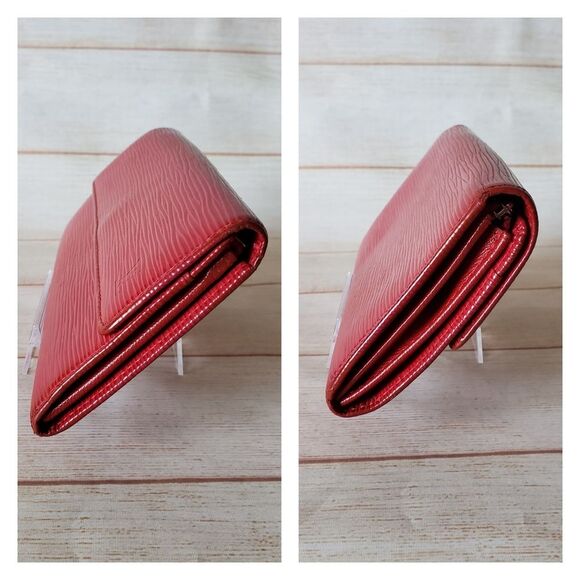 Authentic Louis Vuitton Epi Sarah Long Wallet Red Rouge Portefeuille Leather - Picture 4 of 16